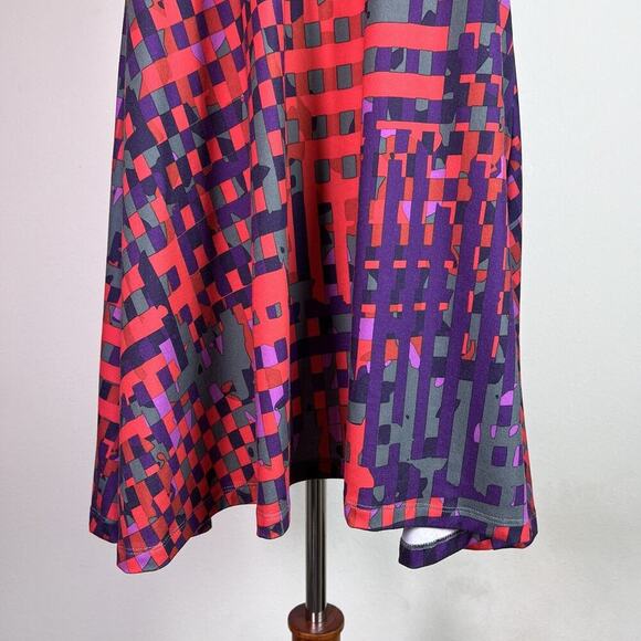 Krimson Klover Mini Dress Size Large Red Purple Tank Athletic Walking Athleisure - Picture 3 of 16